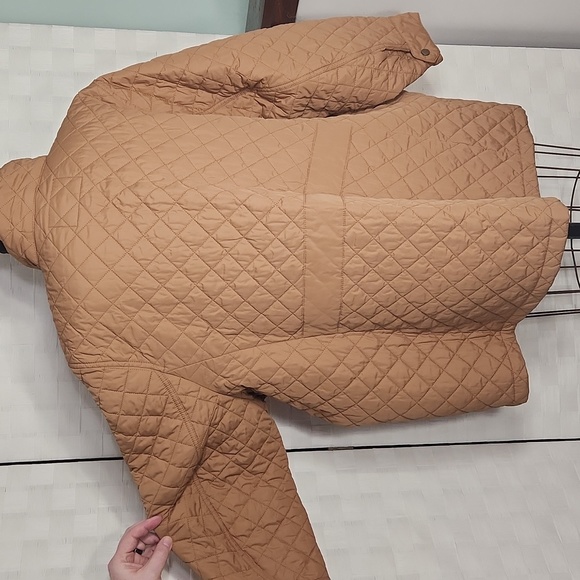 Lands' End Camel Colored Quilted Mid-Length Jacket - Size 3X - Picture 8 of 15